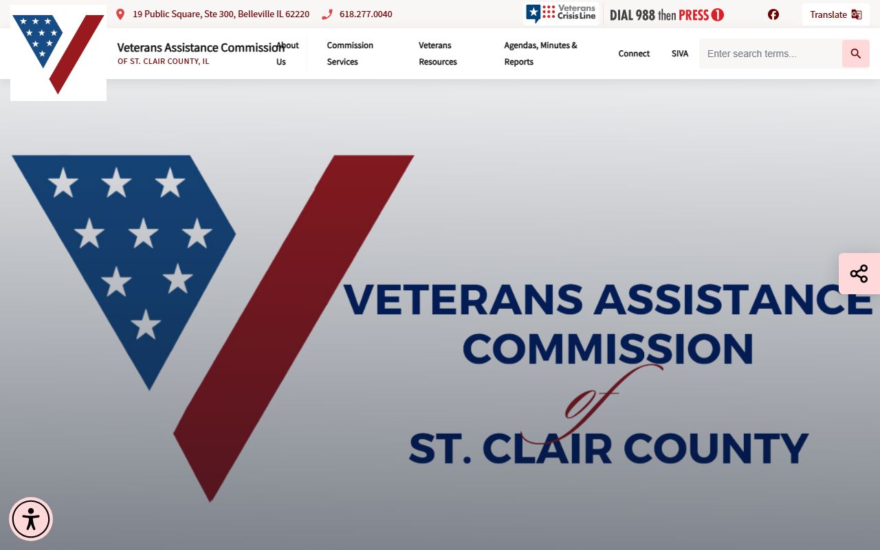 Veterans Assistance Commission of St. Clair County reentry resource page for released inmates